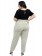 Calça Feminina Plus Size, Cós de Elastico, Caqui