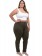 Calça Feminina Plus Size Skinny Sarja Verde