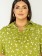 Camisa Feminina Plus Size Verde Floral