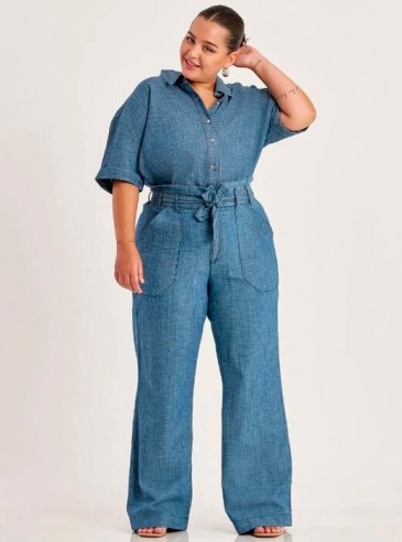 Calça Jeans Feminina Plus Size Clochard