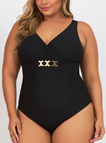 Maiô Feminino Plus Size Modelador Preto