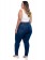 Calça Plus Size Skinny Cropped Cintura Alta