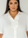 Camisa Feminina Plus Size Branca Babados