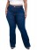 Calça Flare Plus Size Azul Jeans Com Elastano