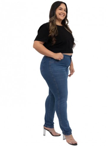 Calça Plus Size Cigarrete Cintura Alta