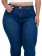 Calça Plus Size Skinny Cropped Cintura Alta